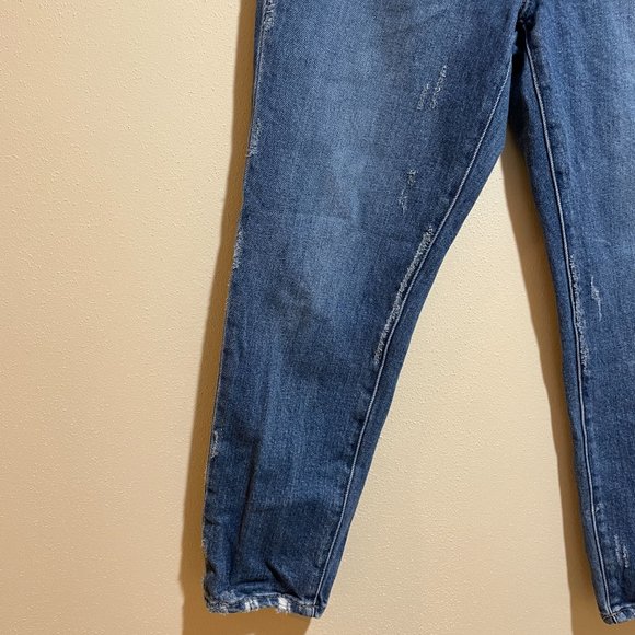 KanCan Signature Distressed Mom Fit Stretch Cuffed Jeans - Picture 9 of 16